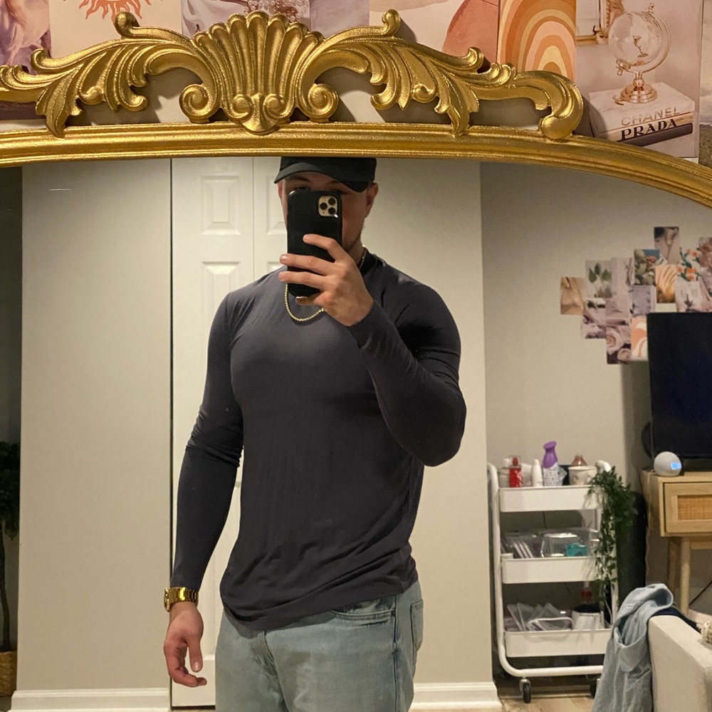 Grey ekkovison Long Sleeve Athletic Shirt